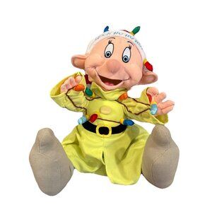 Disney Store Dopey Light Up Snow White Dwarf Musical Christmas Plush 12" Works!
